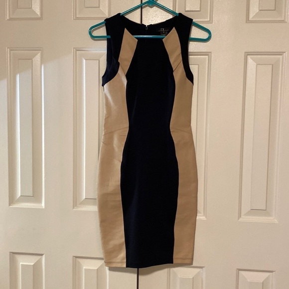 David Lerner Bodycon Dress w/ Faux Leather Size Small - Picture 1 of 5
